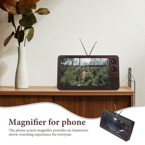 Phone Screen Magnifier - Phone Holder - Wood Effect - 12" Screen - Image 4